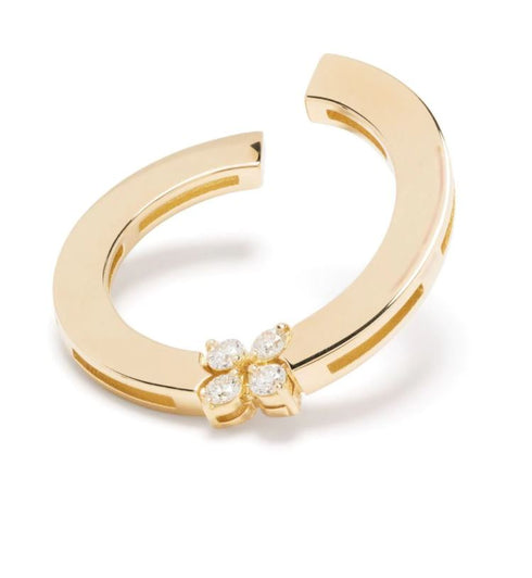 18kt yellow gold diamond Love in Verona earrings